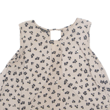 ZARA Womens Printed Blouse Brown Sleeveless Animal Print M