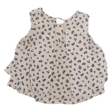 ZARA Womens Printed Blouse Brown Sleeveless Animal Print M
