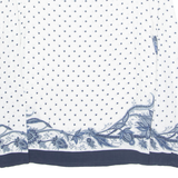 ZARA Womens Printed Blouse White Long Sleeve Floral L