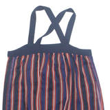 ZARA Womens Halter Neck Top Blue Button Neck Sleeveless Striped XS