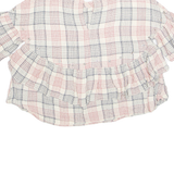 ZARA Womens Printed Blouse Cream Viscose Check S