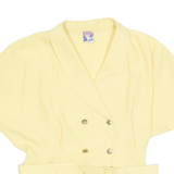 YESSICA Womens Blouse Yellow Collared 90s Viscose L