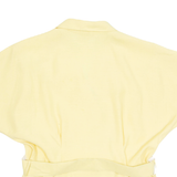 YESSICA Womens Blouse Yellow Collared 90s Viscose L