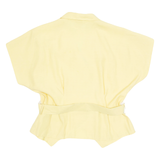 YESSICA Womens Blouse Yellow Collared 90s Viscose L