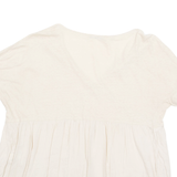 ZARA Stretch Womens Blouse Beige Viscose M