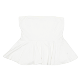 ZARA Womens Strapless Top White Sleeveless M