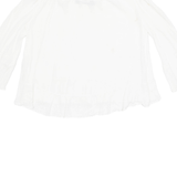 ZARA Womens Blouse White 3/4 Sleeve Viscose XS