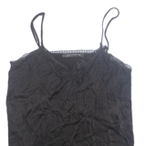 ZARA Womens Camisole Vest Black V-Neck Sleeveless L