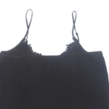 ZARA Womens Camisole Vest Black Sleeveless L