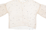 ZARA Sheer Womens Top Beige S
