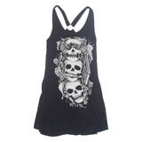JAW BREAKER Skull Womens Vest Black Sleeveless S