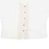 ANIR Womens Blouse Cream L
