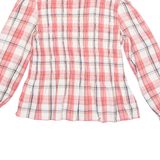 ZARA Womens Printed Top Pink Long Sleeve Check M