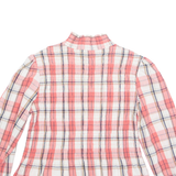 ZARA Womens Printed Top Pink Long Sleeve Check M