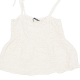 ZARA Womens Camisole Top Cream Sleeveless Viscose M