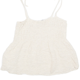 ZARA Womens Camisole Top Cream Sleeveless Viscose M