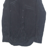 ZARA Womens Shirt Black Collared Long Sleeve XS