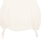 ZARA Womens Blouse Cream Long Sleeve Viscose L