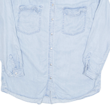 ZARA Womens Shirt Blue Collared Long Sleeve XS