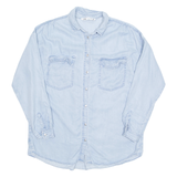 ZARA Womens Shirt Blue Collared Long Sleeve XS