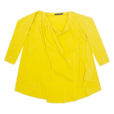 ZARA Womens Oversized Blouse Yellow Long Sleeve M