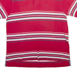 TOMMY HILFIGER Mens Polo Shirt Red Striped XL