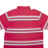 TOMMY HILFIGER Mens Polo Shirt Red Striped XL