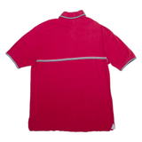 TOMMY HILFIGER Mens Polo Shirt Red Striped XL