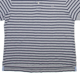 CHAPS Mens Polo Shirt Grey Striped L