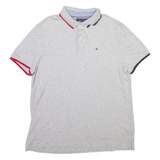 TOMMY HILFIGER Mens Polo Shirt Grey L