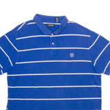 CHAPS Mens Polo Shirt Blue Striped 2XL