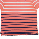 NAUTICA Mens Polo Shirt Pink Striped XL
