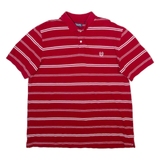 CHAPS Mens Polo Shirt Red Striped XL