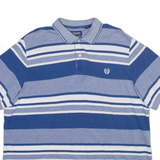 CHAPS Mens Polo Shirt Blue Striped XL