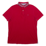 TOMMY HILFIGER Mens Polo Shirt Red M