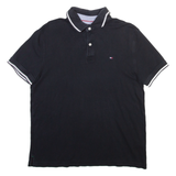 TOMMY HILFIGER Mens Polo Shirt Black M