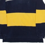 NAUTICA Mens Polo Shirt Blue Striped Long Sleeve M