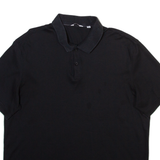 CALVIN KLEIN Mens Polo Shirt Black L