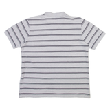 CHAPS Mens Polo Shirt Grey Striped L