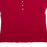 TOMMY HILFIGER Womens Polo Shirt Red XL