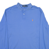 POLO RALPH LAUREN Mens Polo Shirt Blue Long Sleeve L