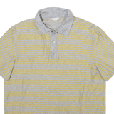 CALVIN KLEIN Mens Polo Shirt Grey Striped M
