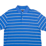 TOMMY HILFIGER Mens Polo Shirt Blue Striped M