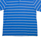 TOMMY HILFIGER Mens Polo Shirt Blue Striped M
