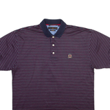 TOMMY HILFIGER Mens Polo Shirt Blue Striped XL