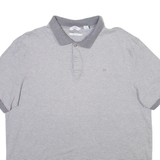 CALVIN KLEIN Mens Polo Shirt Grey Striped M