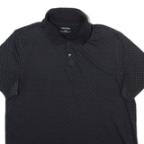 CALVIN KLEIN Mens Polo Shirt Black M