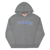 NIKE France Mens Grey Hoodie Full Zip L