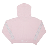 CHAMPION Cropped Towelling Womens Pink Hoodie M