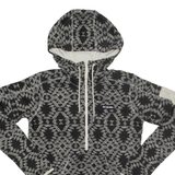 COLUMBIA Geometric Womens Black Hoodie Full Zip S